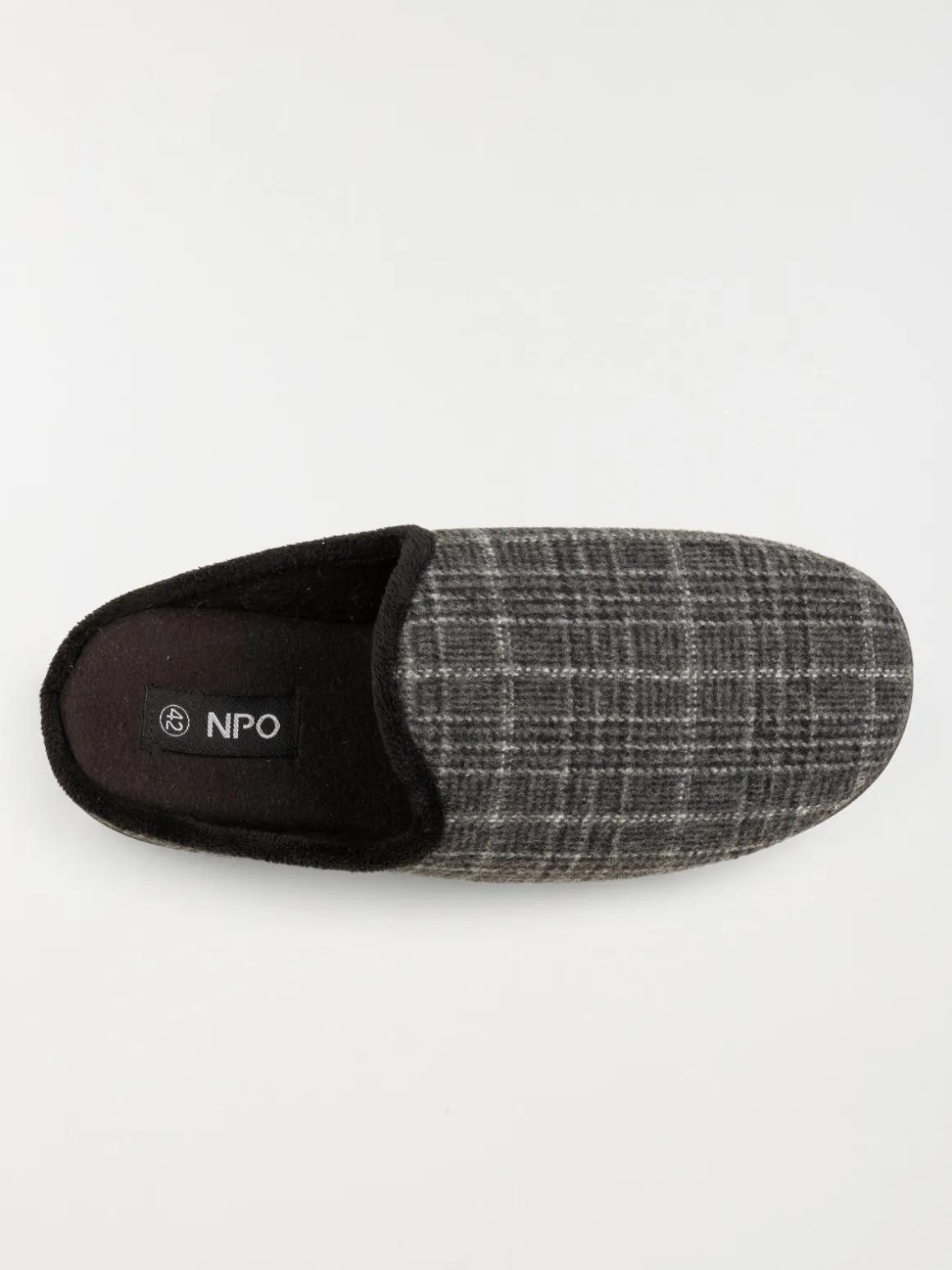 Chaussons à carreaux gris homme (41-46)