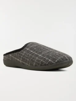 Chaussons à carreaux gris homme (41-46)