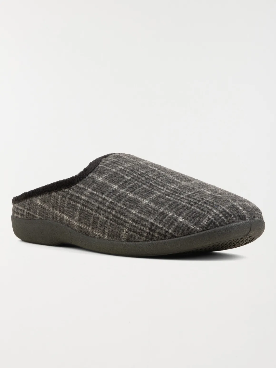Chaussons à carreaux gris homme (41-46)