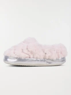 Chaussons à sequins rose fille (24-30)