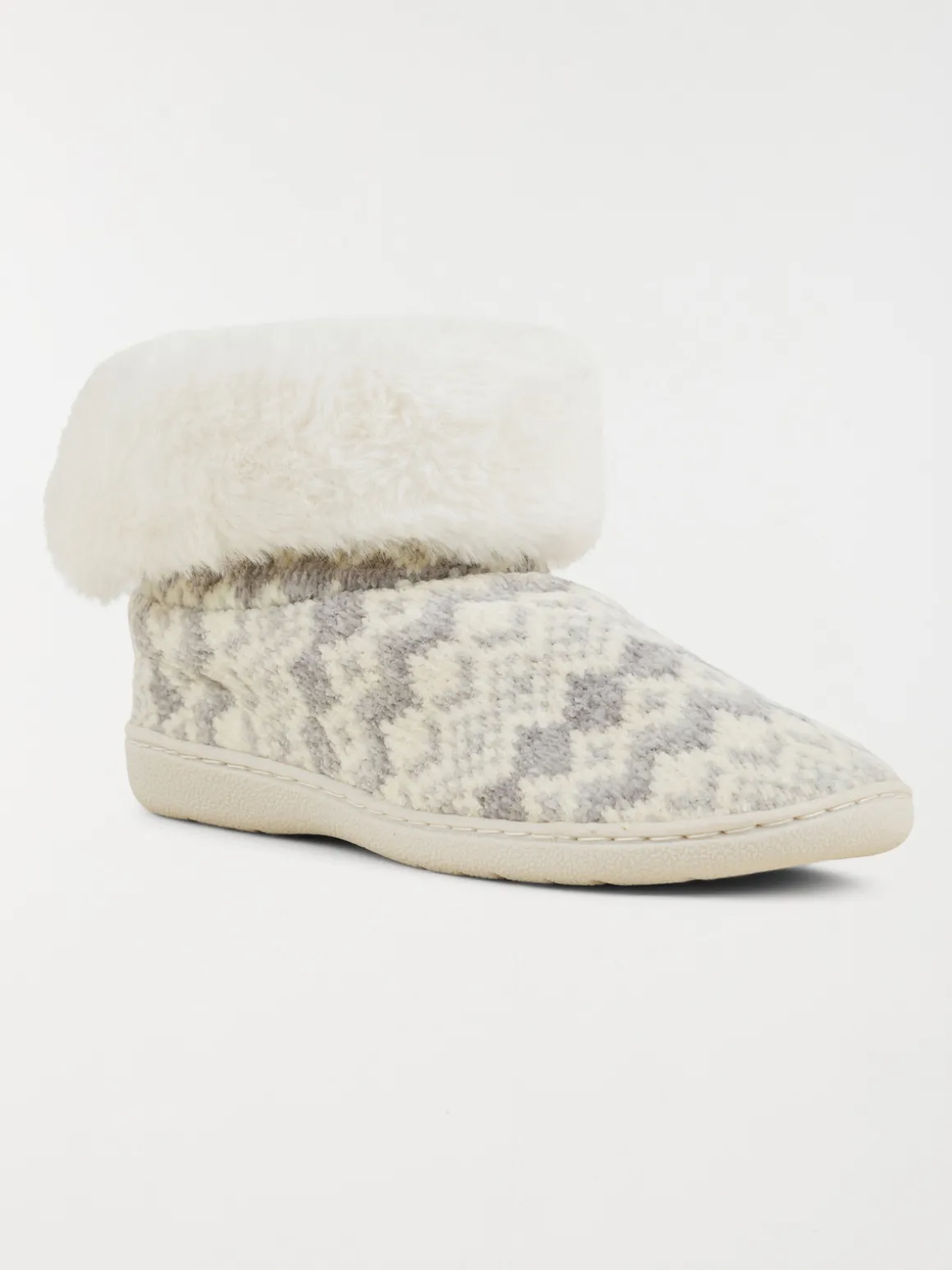Chaussons bottes grises femme (36-41)