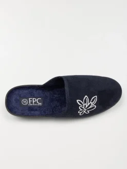 Chaussons broderie fleur femme (36-41)