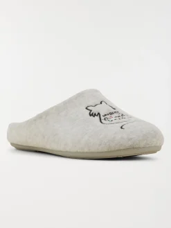 Chaussons chat brodé femme (36-41)
