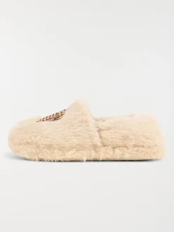 Chaussons coeur fille beige (31-35)