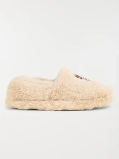 Chaussons coeur fille beige (31-35)