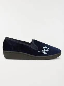 Chaussons femme coloris navy (36-41)