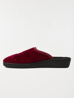 Chaussons fleurs brodées femme (36-41)