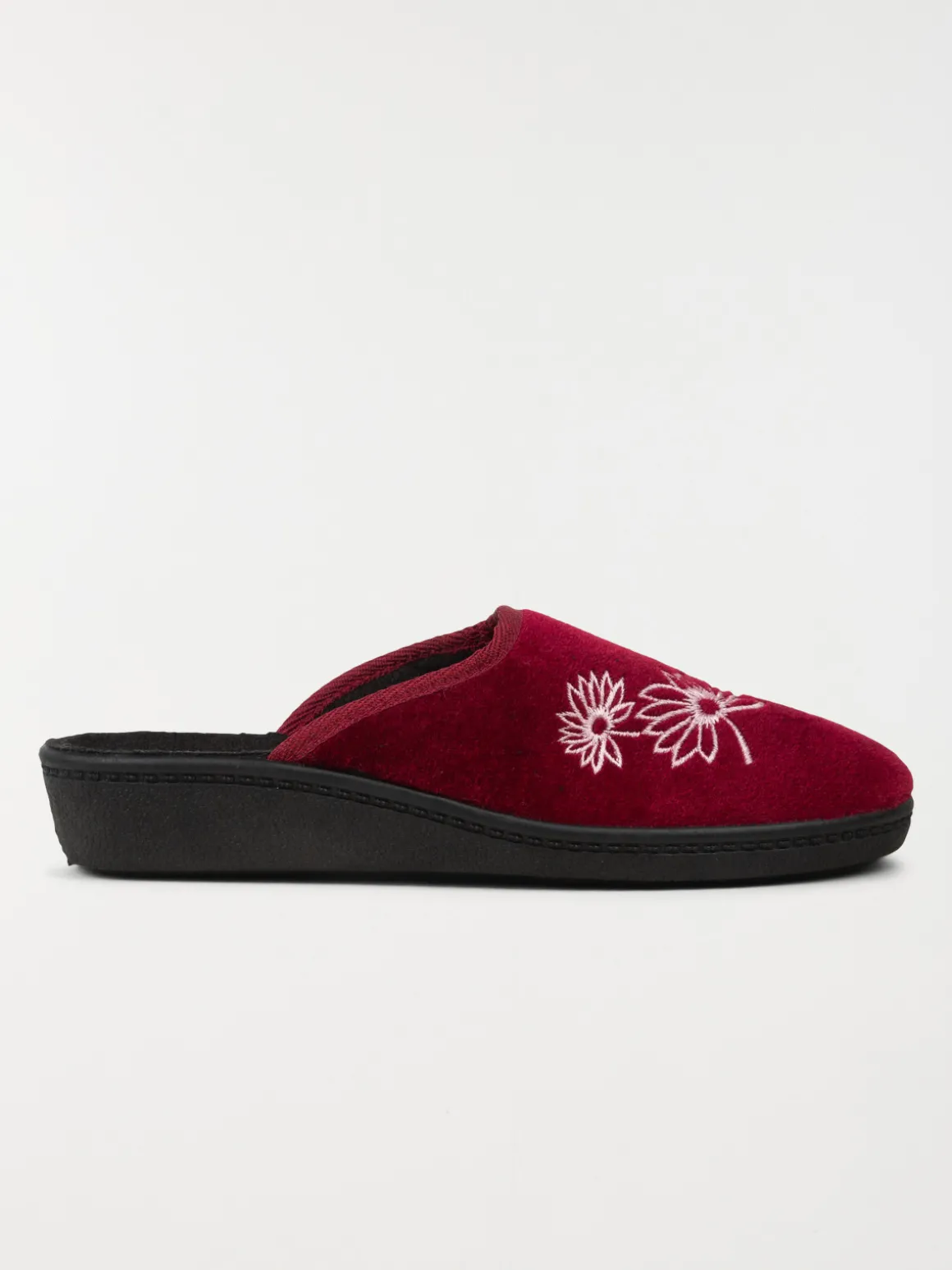 Chaussons fleurs brodées femme (36-41)
