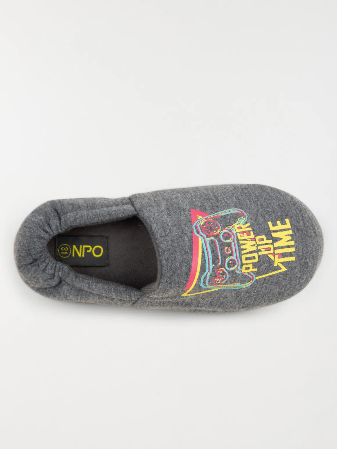 Chaussons gris jeu vidéo garçon (32-39)