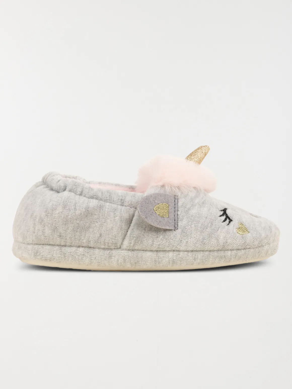 Chaussons gris licorne 3d fille (31-35)