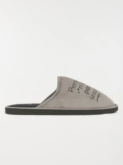 Chaussons gris messages homme (40-46)