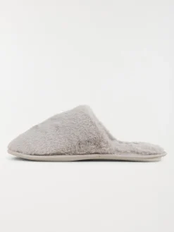 Chaussons gris noeud ruban femme (36-41)