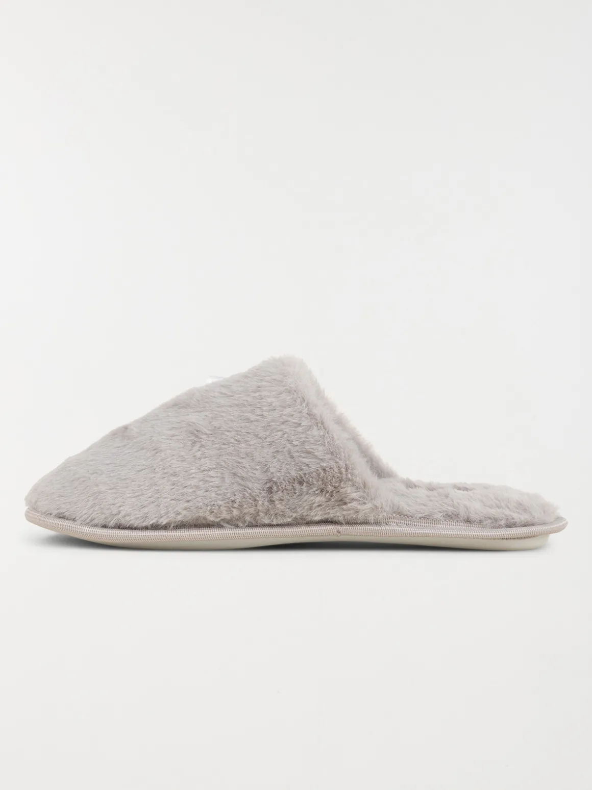 Chaussons gris noeud ruban femme (36-41)