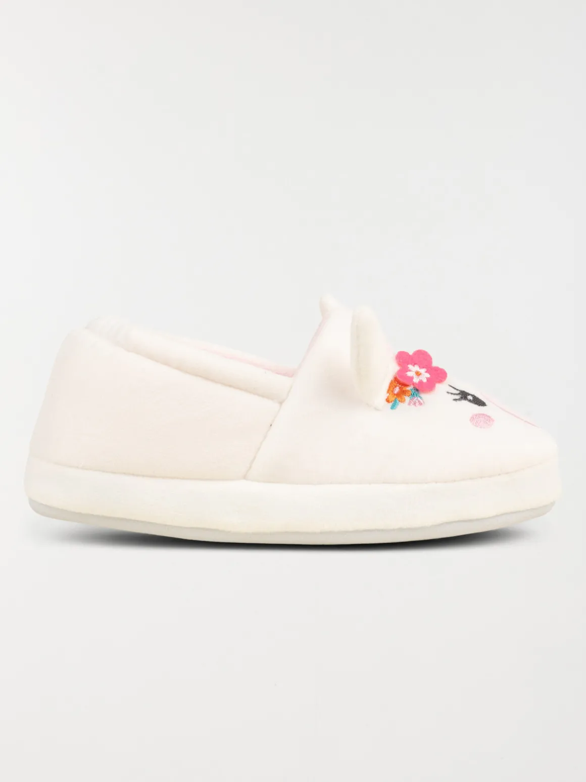 Chaussons lama 3D blanc fille (31-35)