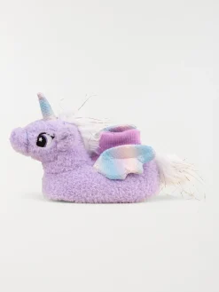 Chaussons licorne lilas fille (24-31)