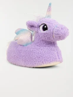 Chaussons licorne lilas fille (32-35)