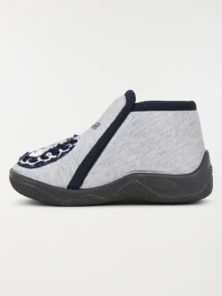 Chaussons lions gris garçon (19-23)