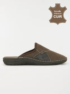Chaussons marrons homme (40-46)