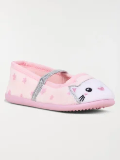 Chaussons motif chat fille (24-30)