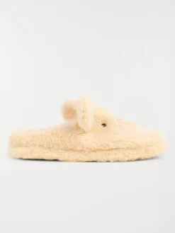 Chaussons mules femme beige (36-41)