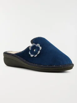 Chaussons mules femme bleu (36-41)