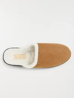 Chaussons mules femme camel (36-41)