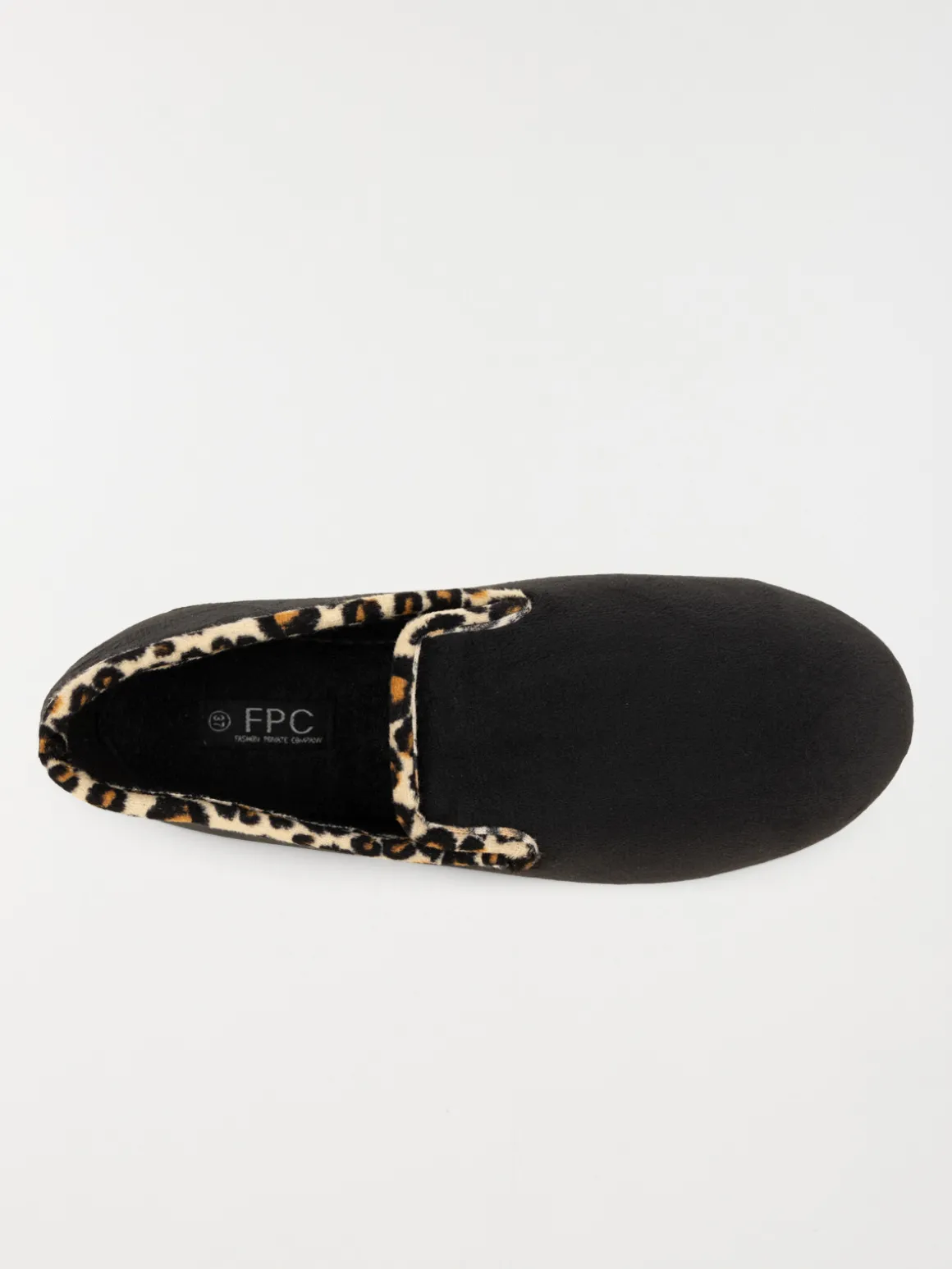 Chaussons noir léopard femme (36-41)