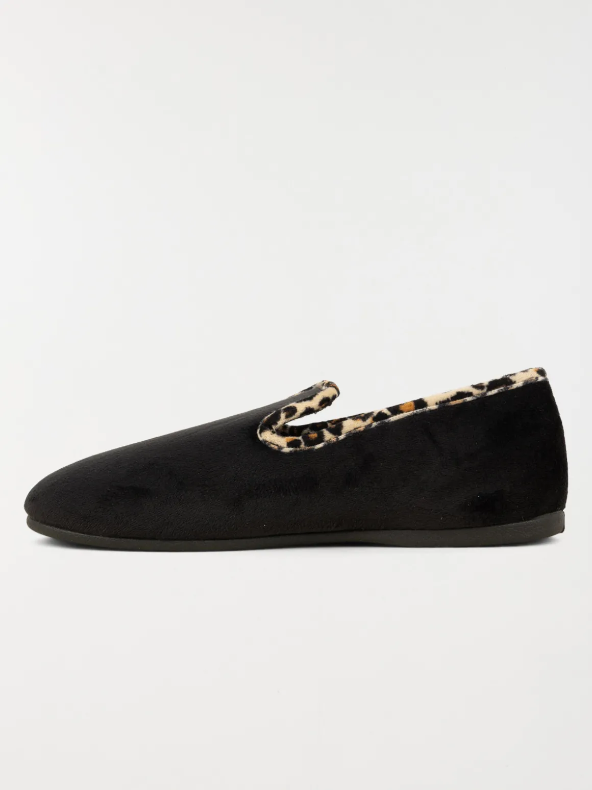 Chaussons noir léopard femme (36-41)