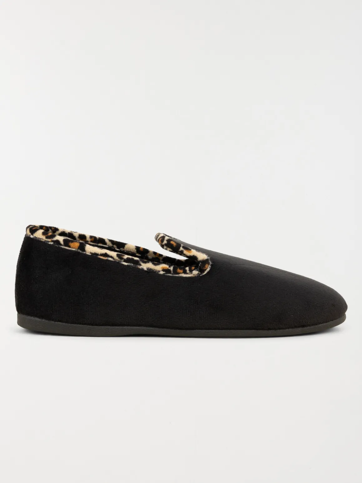 Chaussons noir léopard femme (36-41)
