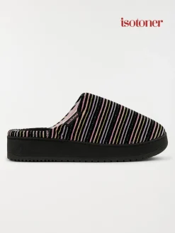 Chaussons rayé Isotoner femme (36-41)