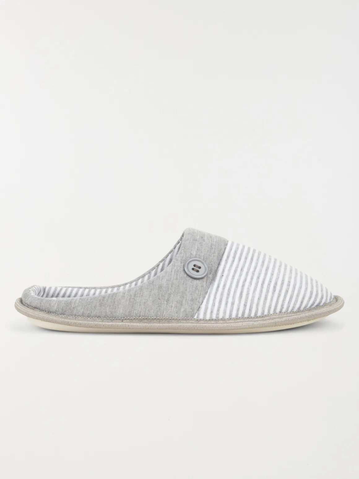 Chaussons rayés et boutons femme (37-42)