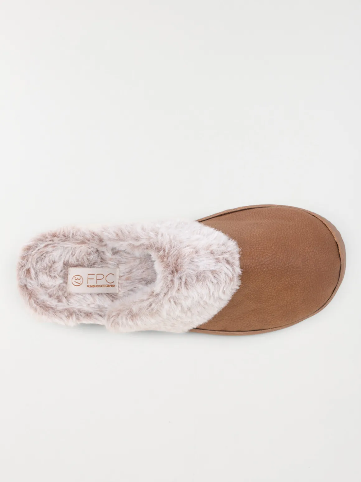 Chaussons revers fourrés femme (36-41)