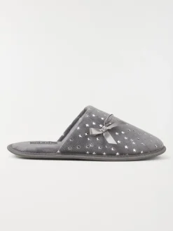 Chaussons étoiles argentés femme (36-41)