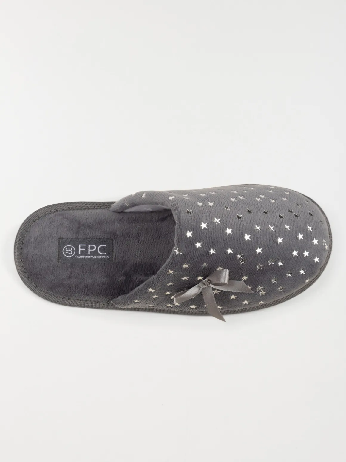 Chaussons étoiles argentés femme (36-41)