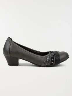 Chaussure à talon taupe brides (36-41)