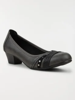 Chaussure à talon taupe brides (36-41)