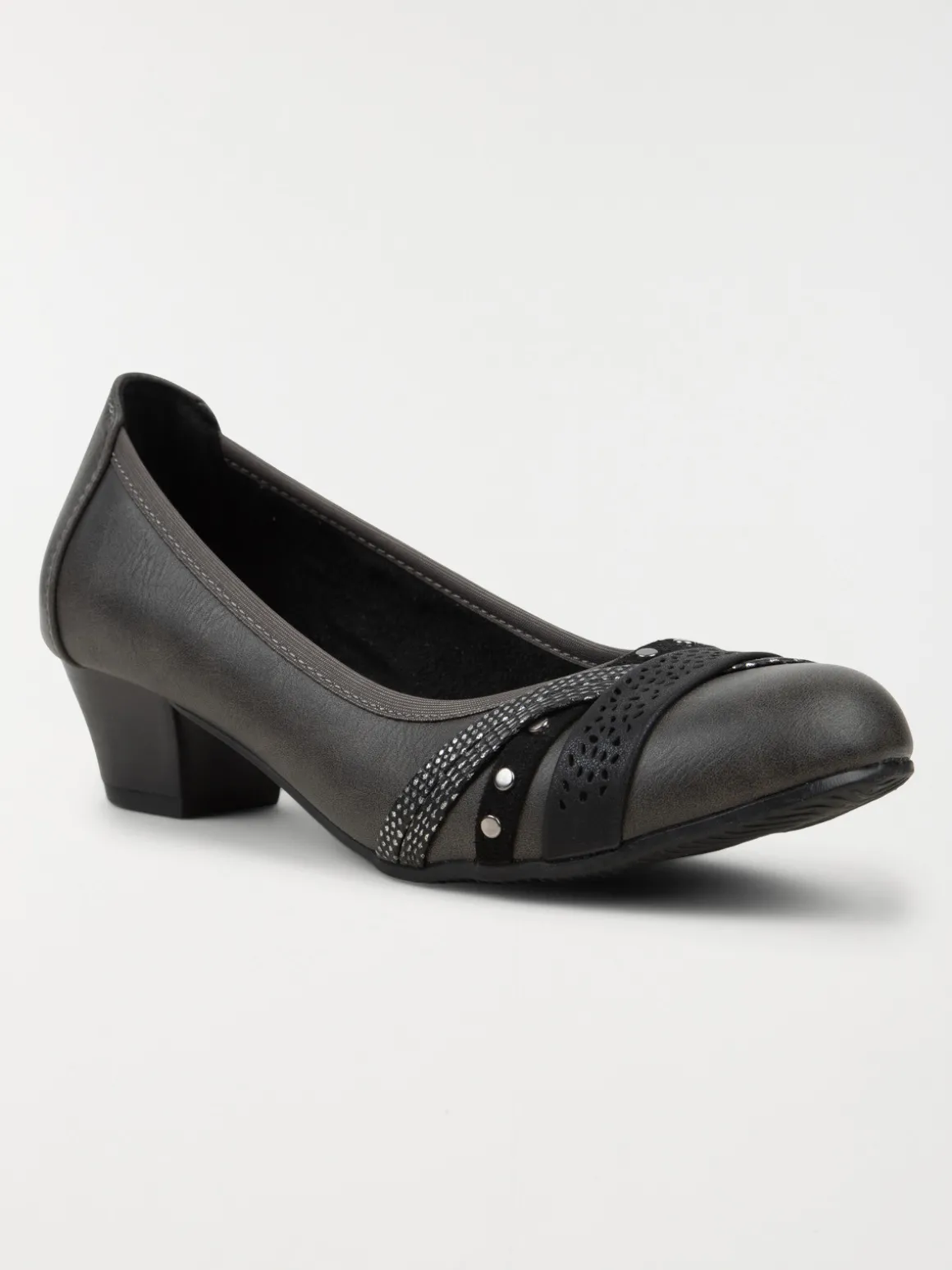 Chaussure à talon taupe brides (36-41)