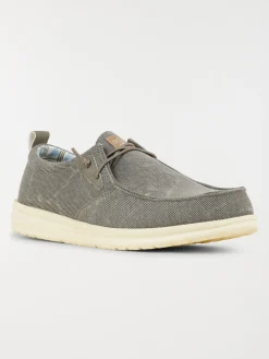 Chaussure bateau homme en toile (40-45)