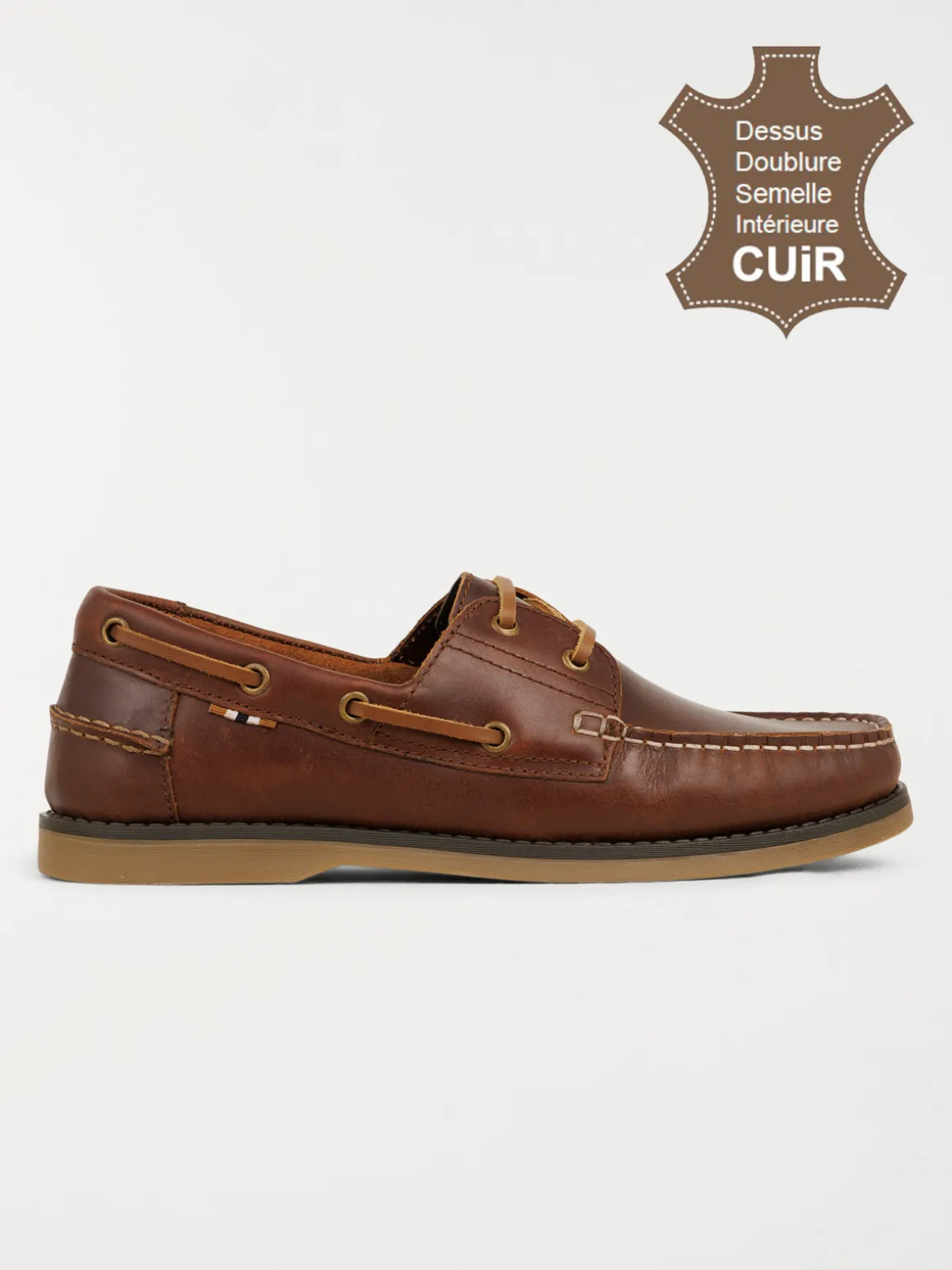 Chaussure bateau homme marron (40-45)