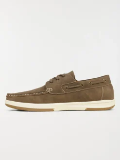 Chaussure bateau homme taupe (40-45)