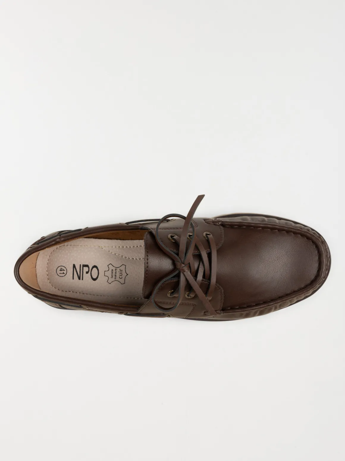 Chaussure bateau marron homme (40-45)