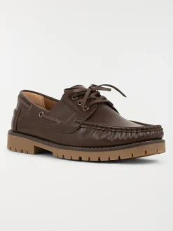 Chaussure bateau marron homme (40-45)