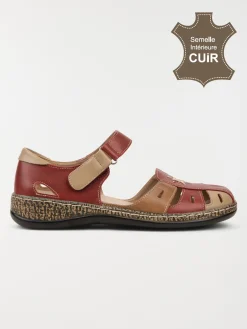Chaussure confort femme rouge (36-42)