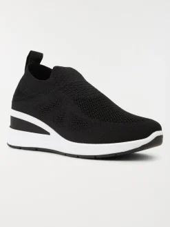 Chaussure noire compensée femme (36-41)