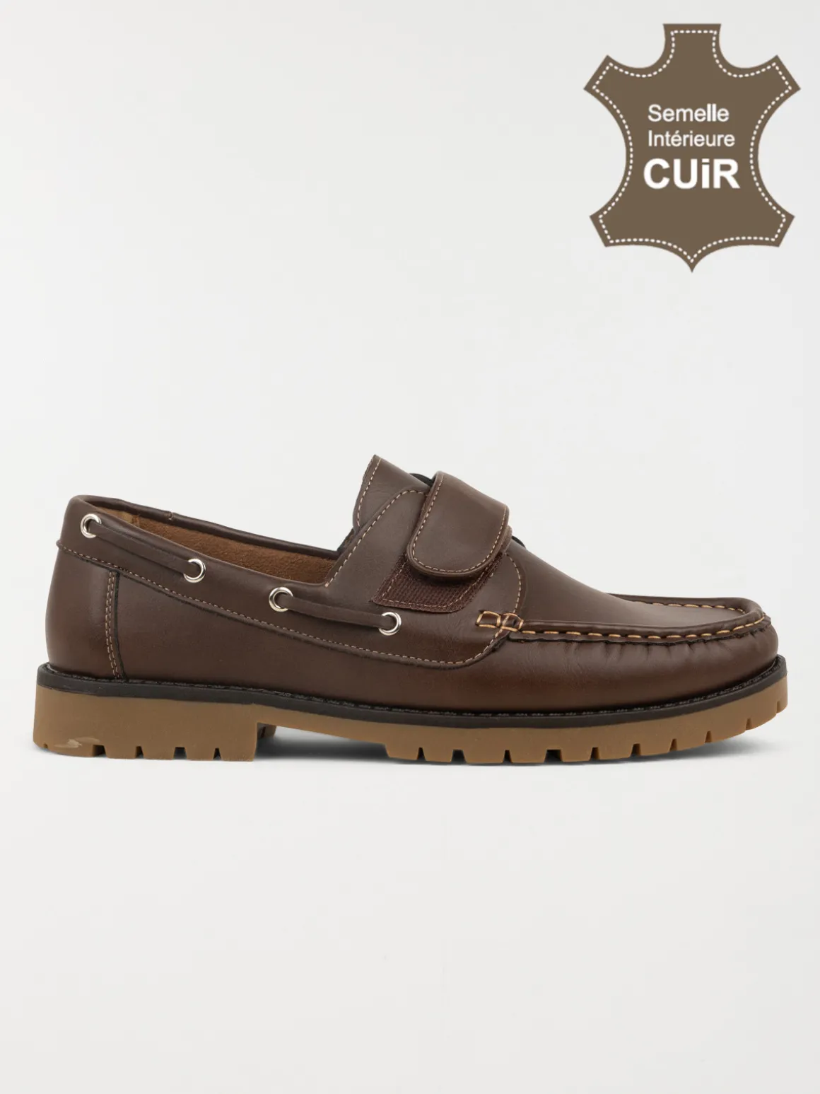 Chaussures bateaux homme marron (40-45)