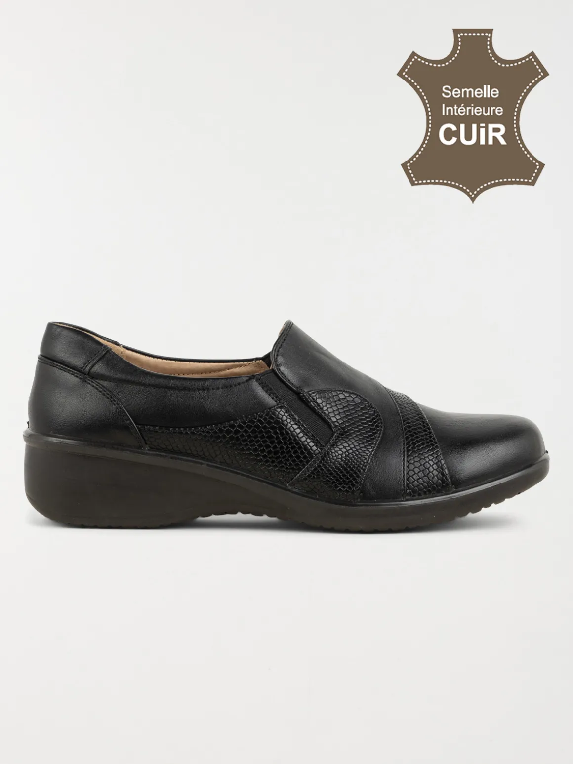 Chaussures conforts noires femme (36-41)