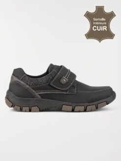 Chaussures homme à scratch noir (40-46)