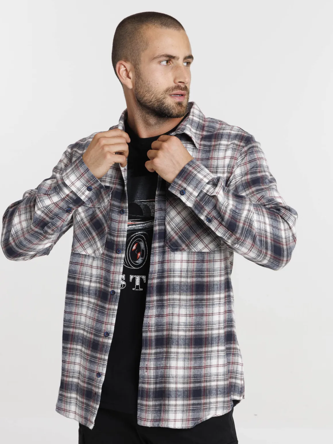 Chemise à carreaux homme