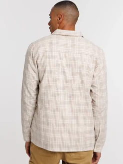 Chemise à carreaux lin homme