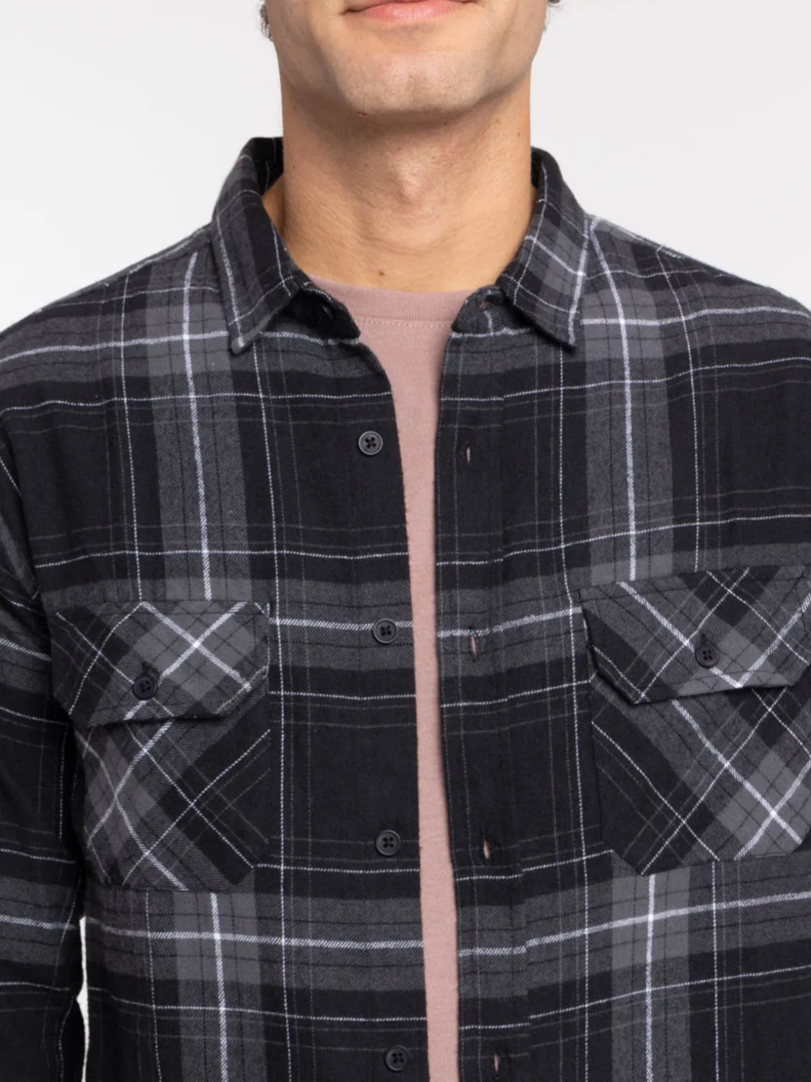 Chemise à carreaux noir homme